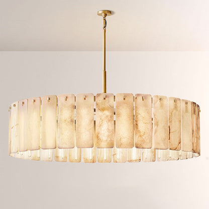 Belamet Alabaster Round Chandelier 60"D