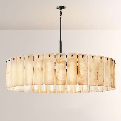 Belamet Alabaster Round Chandelier 60"D
