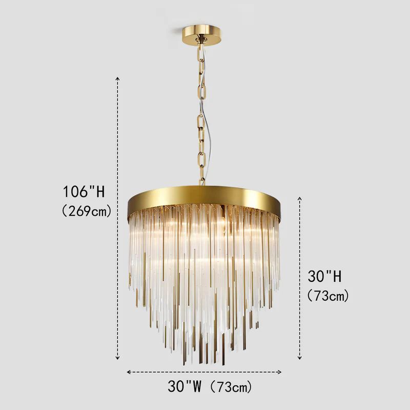 Cascada Waterfall 12-Light Chandelier 30"