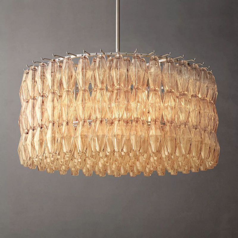 Tarin Clear Glass Round Chandelier 37"