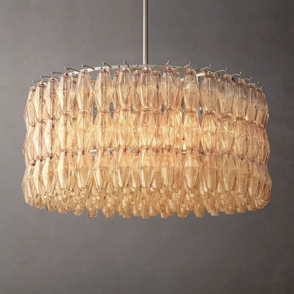Tarin Clear Glass Round Chandelier 37"