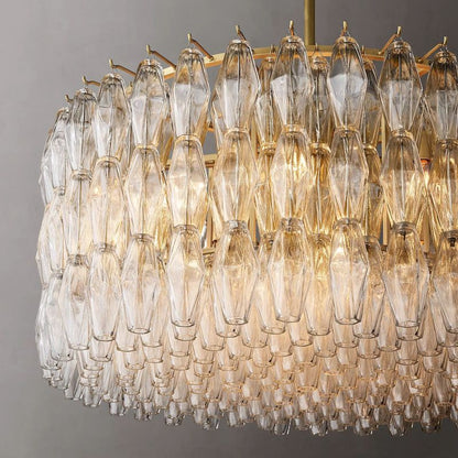 Tarin Clear Glass Round Chandelier 37"