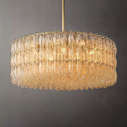 Tarin Clear Glass Round Chandelier 47"