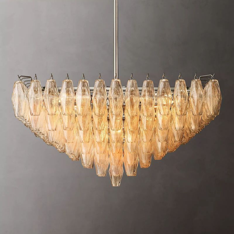 Tarin Clear Glass Square Chandelier 32"