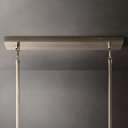 Tarin Clear Glass Tiered Rectangular Chandelier 54"