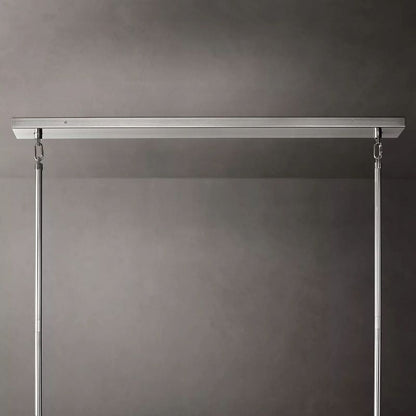 Tarin Clear Glass Tiered Rectangular Chandelier 74"