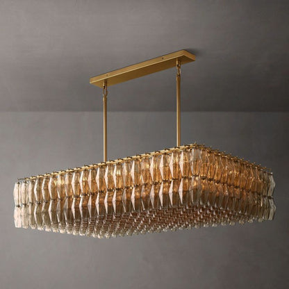 Tarin Glass Rectangular Chandelier 54"