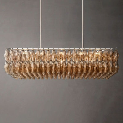 Tarin Glass Rectangular Chandelier 54"