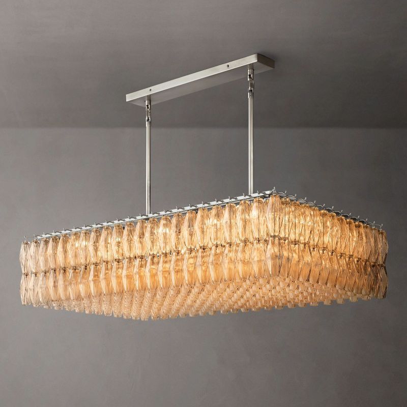 Tarin Glass Rectangular Chandelier 54"