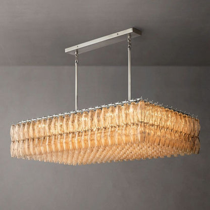 Tarin Glass Rectangular Chandelier 54"