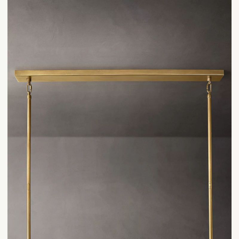 Tarin Smoke Glass Tiered Rectangular Chandelier 74"