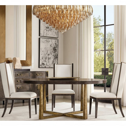 Tarin Smoke Glass Tiered Round Chandelier 47"