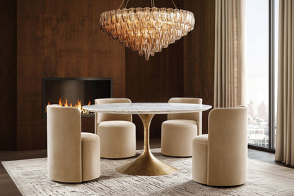 Tarin Smoke Glass Tiered Round Chandelier 47"