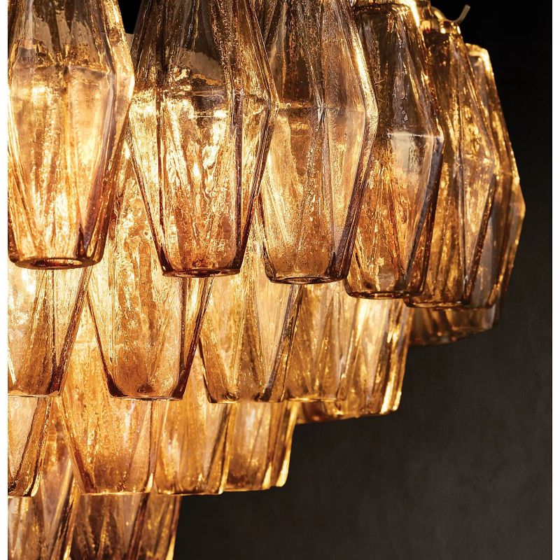 Tarin Clear Glass Square Chandelier 32"