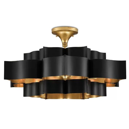 Classic Lotus 3 Tier 6 Light Chandelier