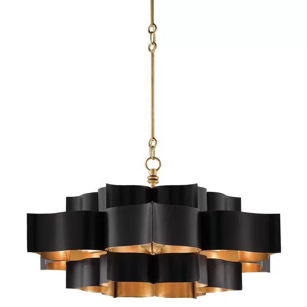 Classic Lotus 3 Tier 6 Light Chandelier