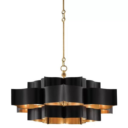 Classic Lotus 3 Tier 6 Light Chandelier