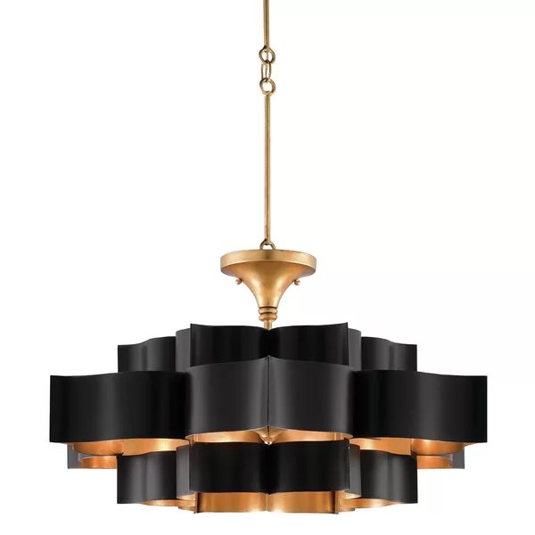 Classic Lotus 3 Tier 6 Light Chandelier