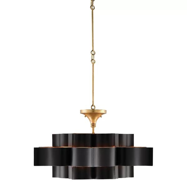 Classic Lotus 3 Tier 6 Light Chandelier