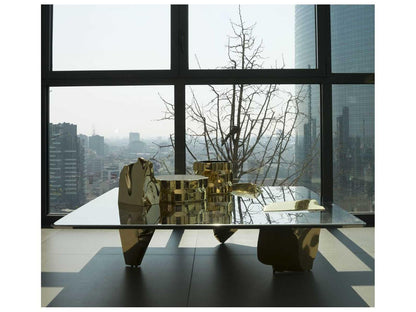 Sereno Coffee Table by Fredrikson Stallard with Gold Plated Cast Aluminum Legs