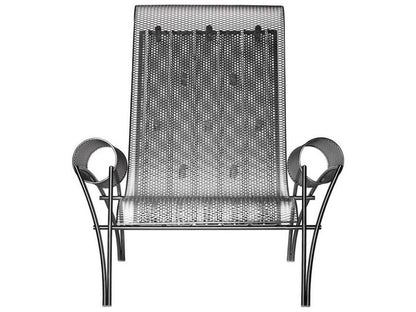 Suki Accent Chair by Toyo Ito in Black Satin Stainless Steel