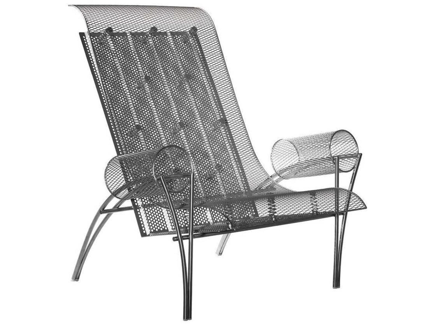 Suki Accent Chair by Toyo Ito in Black Satin Stainless Steel