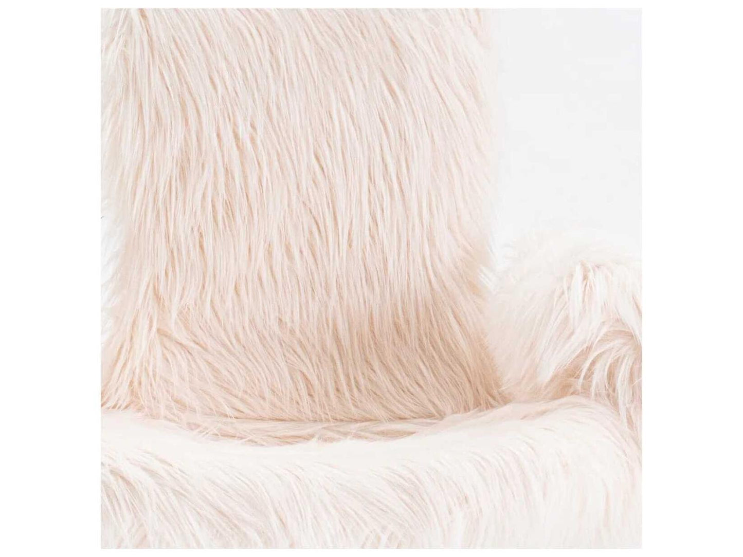 Cocky Adjustable Faux Fur Accent Chair with Polished Gold Base