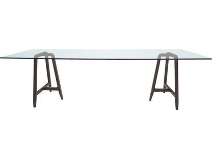 Easel By Ludovica + Roberto Palomba Rectangular Glass Dining Table