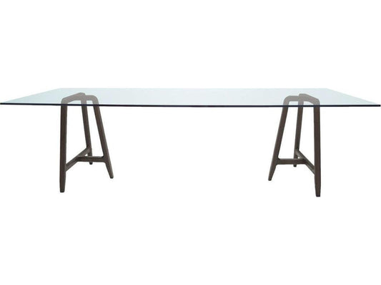 Easel By Ludovica + Roberto Palomba Rectangular Glass Dining Table