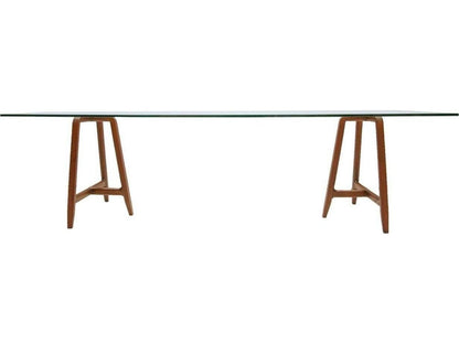 Easel By Ludovica + Roberto Palomba Rectangular Glass Dining Table
