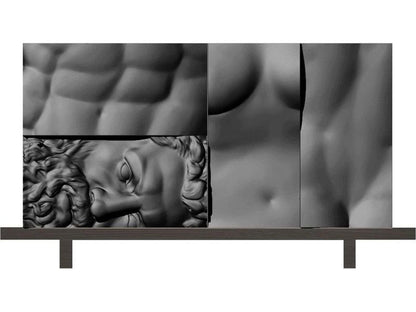 Ercole E Afrodite Modular Sideboard with Sculptural Elements