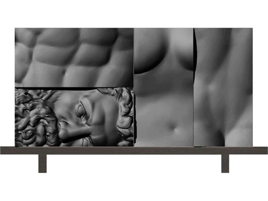 Ercole E Afrodite Modular Sideboard with Sculptural Elements