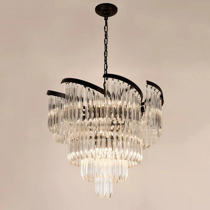 Twin Palms Round Crystal Chandelier