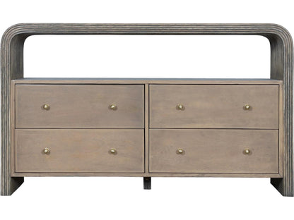 David Francis Bahia Four-Drawer Dresser with Open Shelf