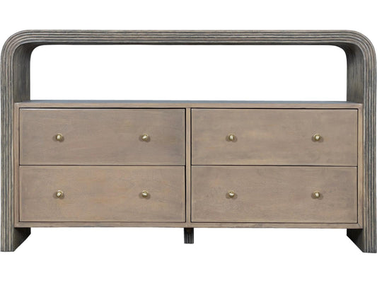 David Francis Bahia Four-Drawer Dresser with Open Shelf