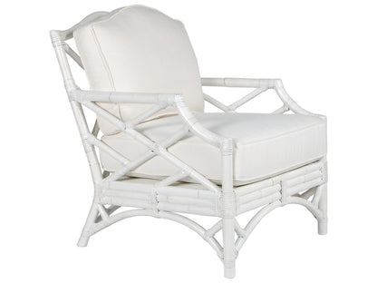 Chippendale Upholstered Lounge Chair with Custom Finish and Fabric