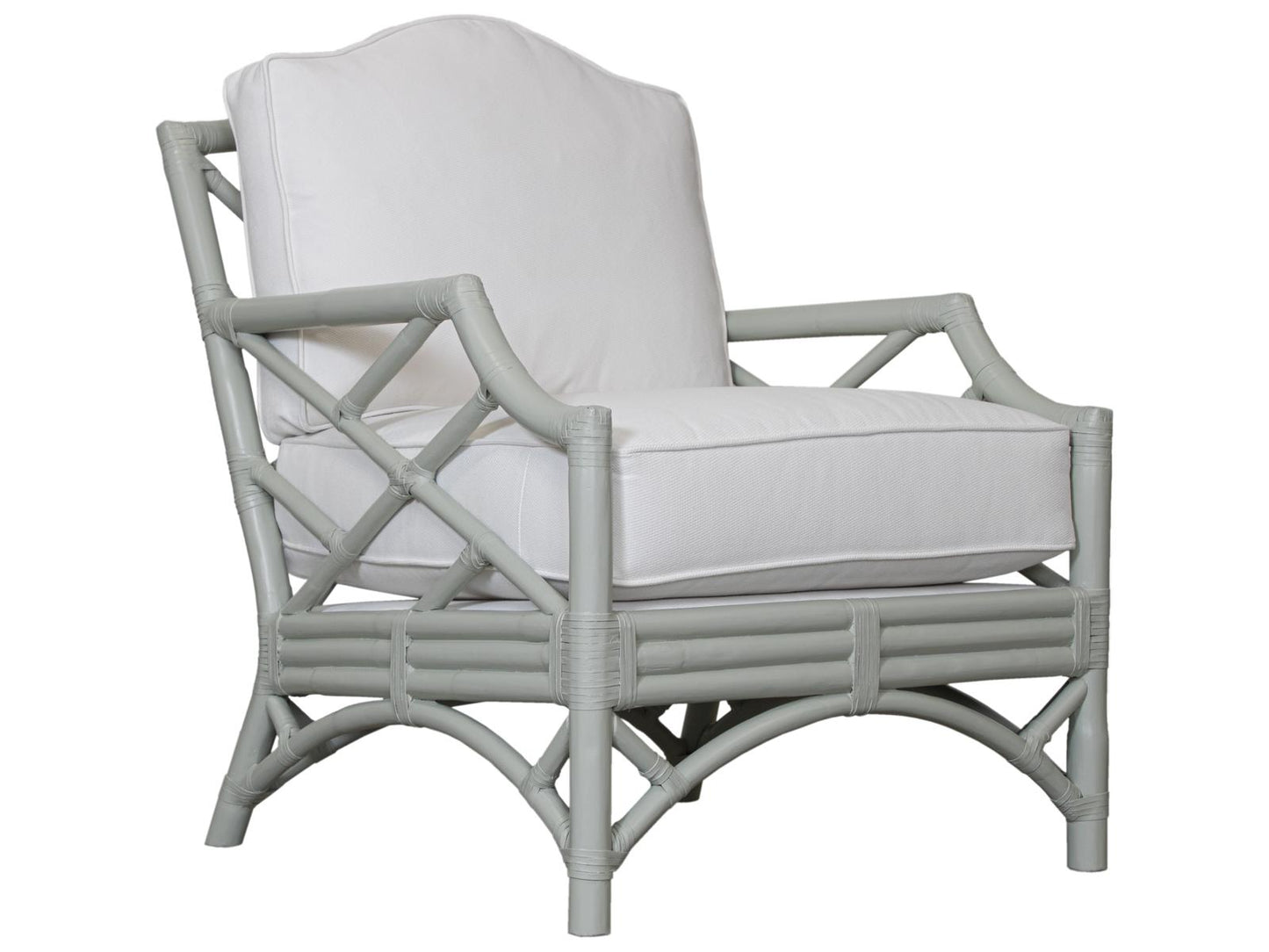 Chippendale Upholstered Lounge Chair with Custom Finish and Fabric