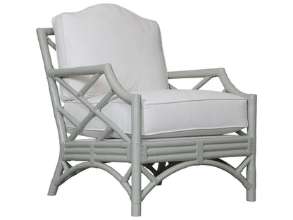 Chippendale Upholstered Lounge Chair with Custom Finish and Fabric