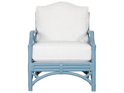 Chippendale Upholstered Lounge Chair with Custom Finish and Fabric