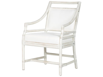 X and Diamond Rattan Arm Dining Chair Classic Design