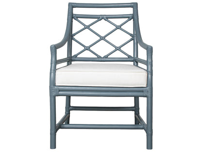 X and Diamond Rattan Arm Dining Chair Classic Design