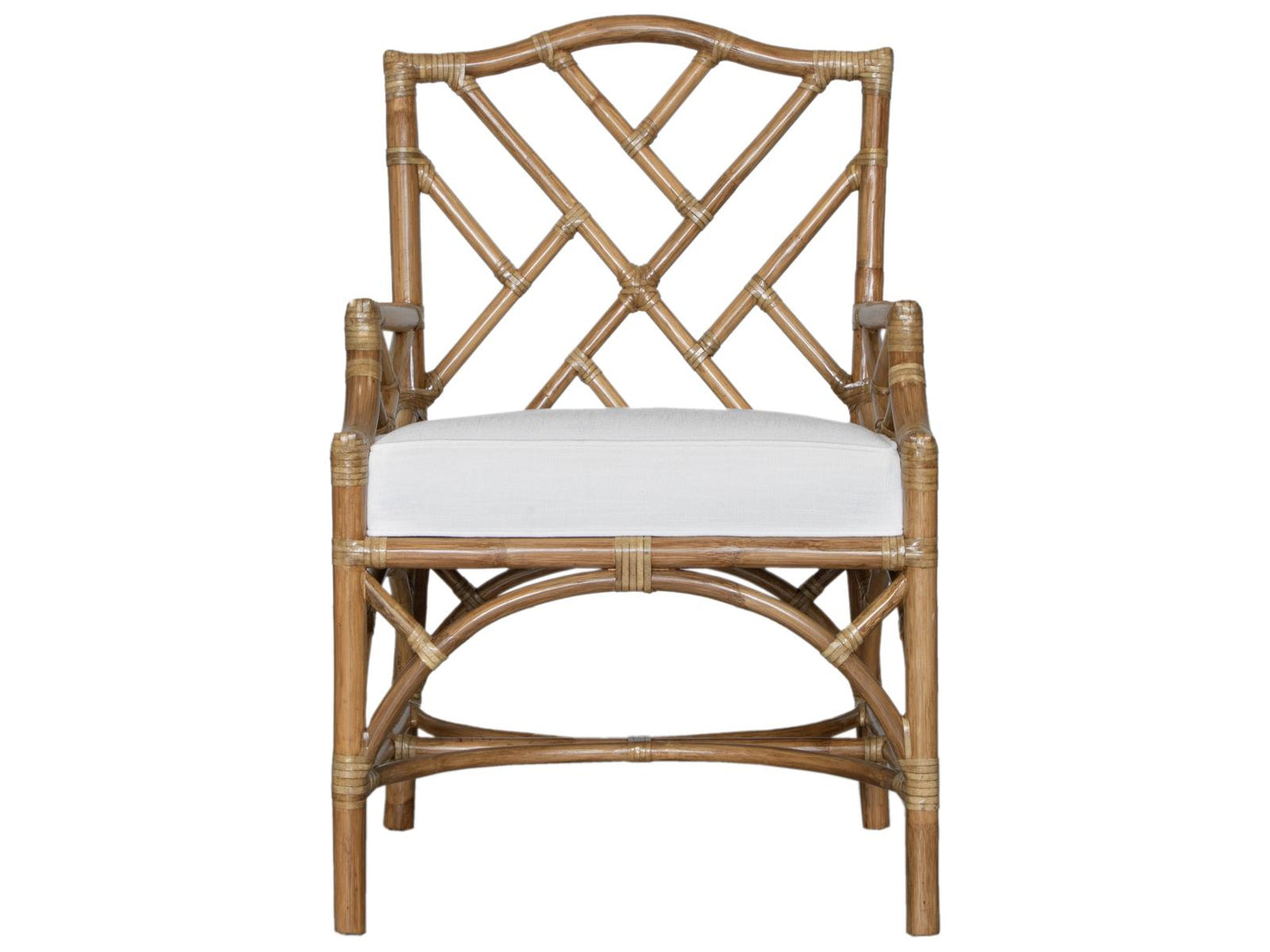 Chippendale Rattan Arm Dining Chair