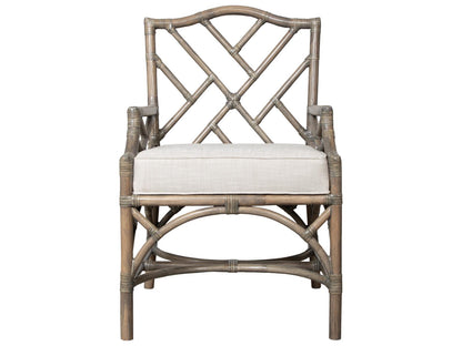 Chippendale Rattan Arm Dining Chair