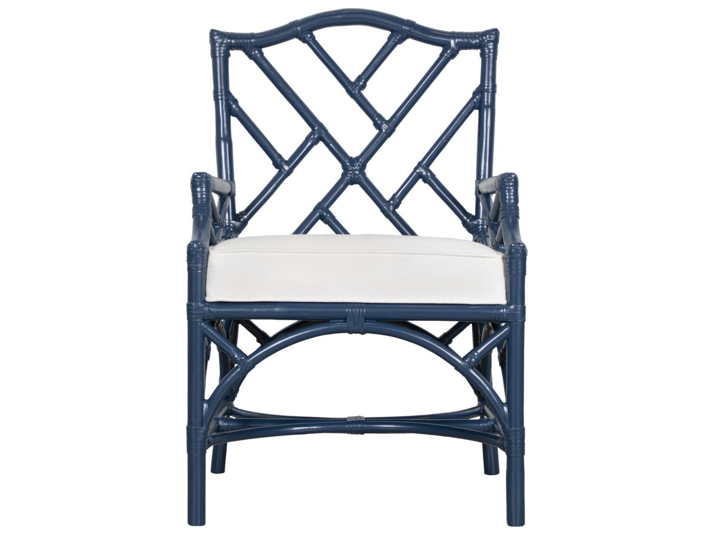 Chippendale Rattan Arm Dining Chair