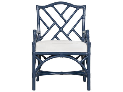 Chippendale Rattan Arm Dining Chair