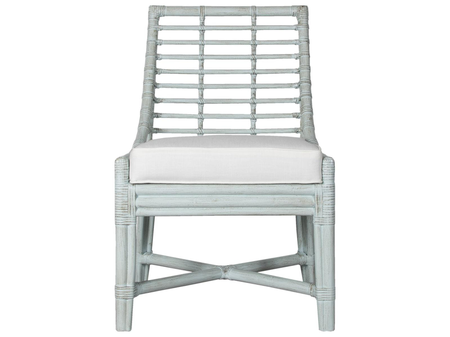 Luna Rattan Upholstered Dining Side Chair