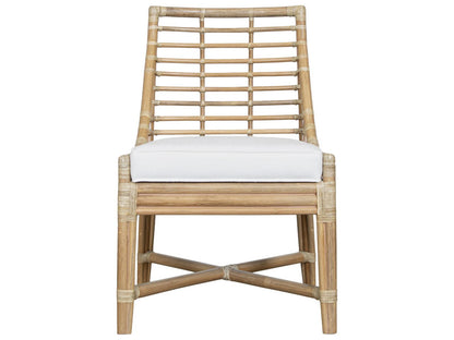 Luna Rattan Upholstered Dining Side Chair