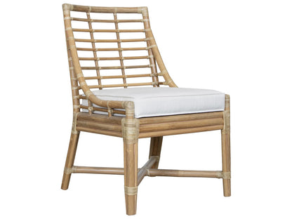 Luna Rattan Upholstered Dining Side Chair