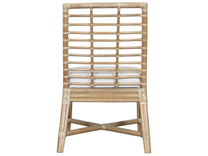 Luna Rattan Upholstered Dining Side Chair