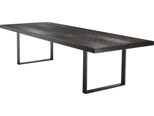 Melchior Charcoal Oak Veneer Cm Dining Table